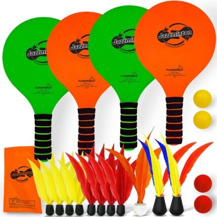 Funsparks Paddle Game Select Double - 4 Paddles 11 Birdies 4 Balls